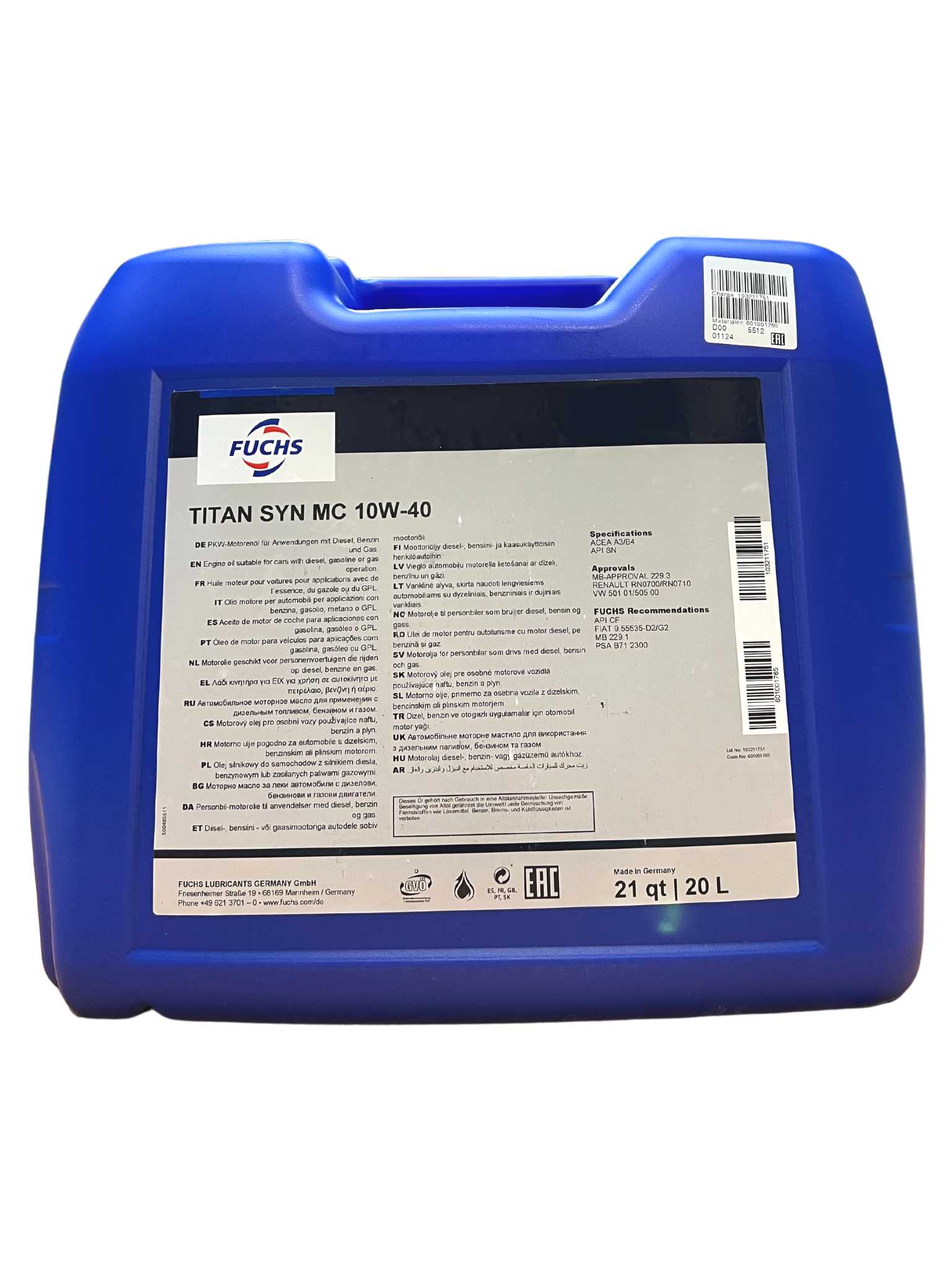Fuchs Titan Syn MC 10W-40